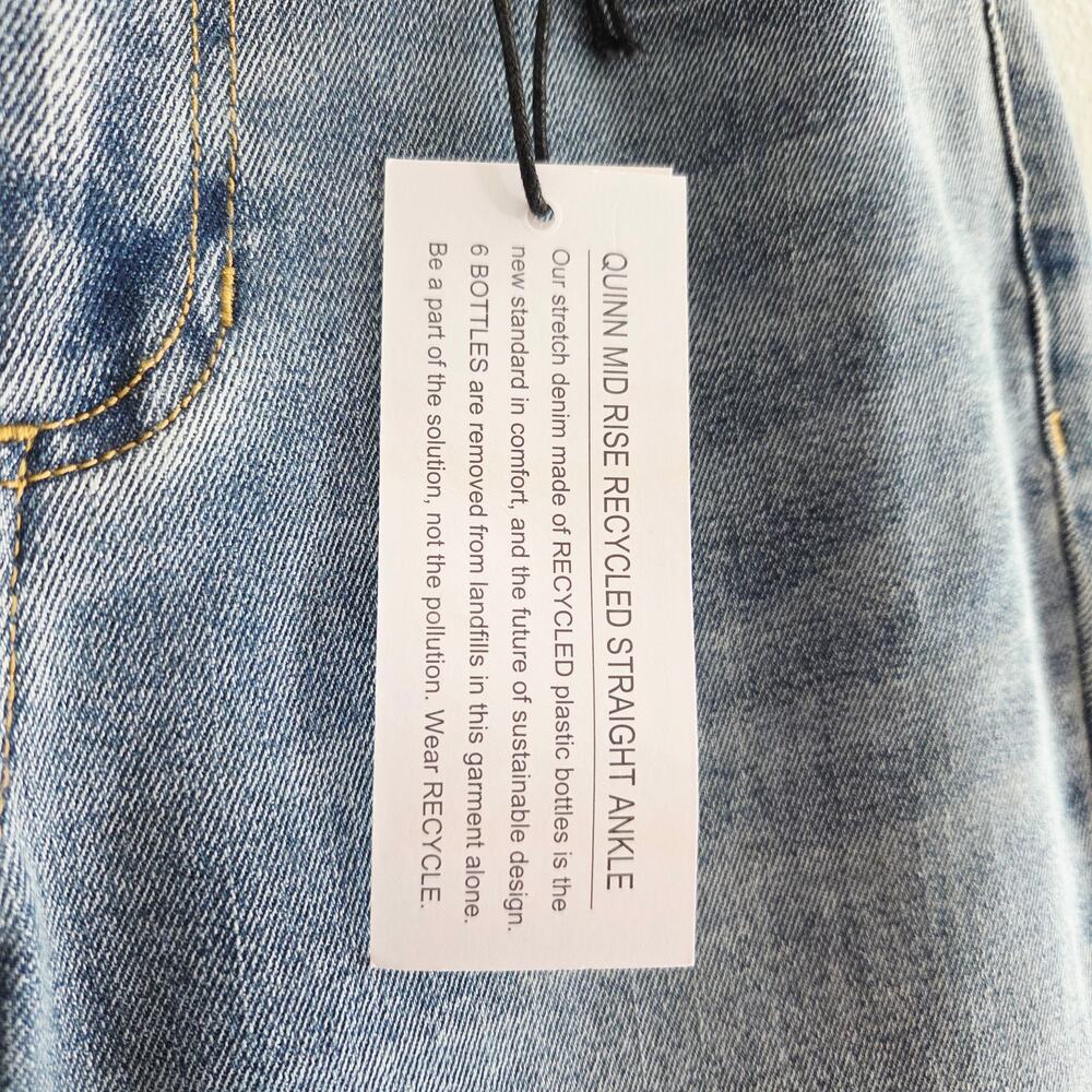 Blue Revival Quinn Mid Rise Straight Leg Ankle Jeans - Size 25 - Picture 6 of 12